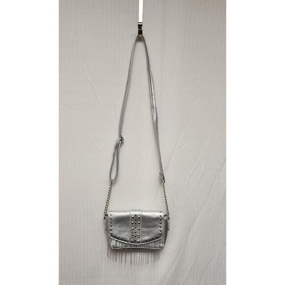 Justice Other - Justice Girls Silver Studded Crossbody Purse Bag With Adjustable Chain Strap